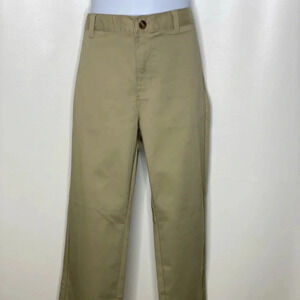 Cat & Jack boys flat front khaki pants Sz 14 husky